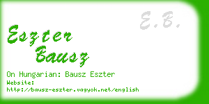 eszter bausz business card